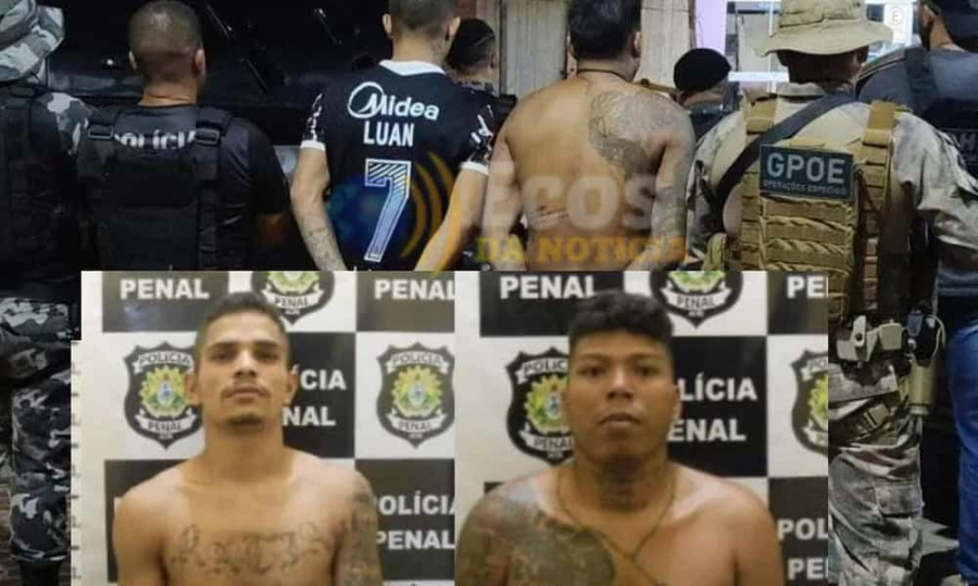 Dois foragidos do Sistema Penitenciário são recapturados pelas forças de Segurança; quatro seguem foragidos