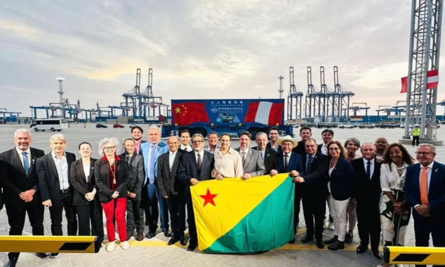 Autoridades e empresários acreanos prestigiam inauguração do Porto de Chancay, no Peru